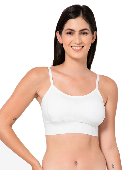 Midnight Comfort Seamless White Bralette