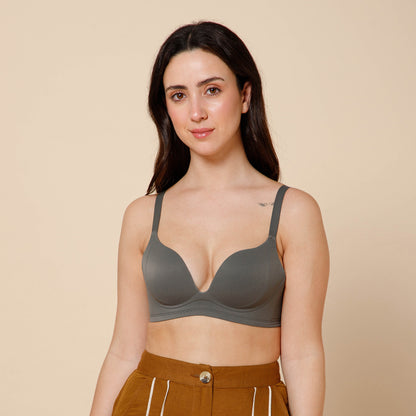 Seamless Push-Up Bra with Seamless Support & Aura Plunge Bra – Sculpted Comfort, Effortless Elegance