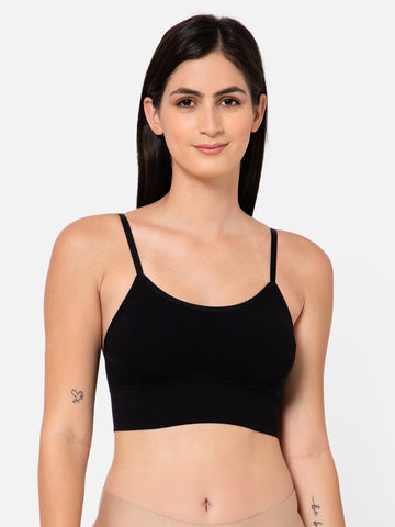 Midnight Comfort Seamless Black Bralette