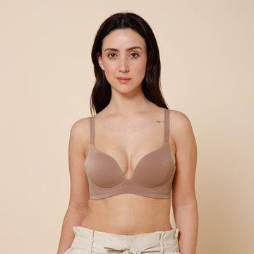 Seamless Push-Up Bra with Seamless Support & Aura Plunge Bra – Sculpted Comfort, Effortless Elegance