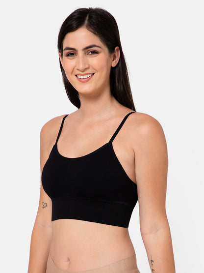 Midnight Comfort Seamless Black Bralette