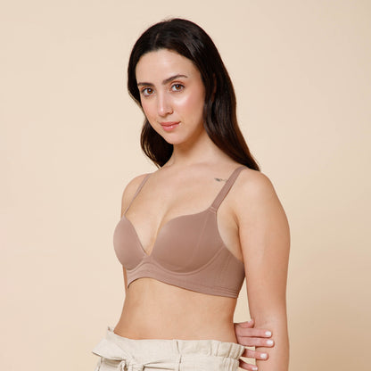 Seamless Push-Up Bra with Seamless Support & Aura Plunge Bra – Sculpted Comfort, Effortless Elegance