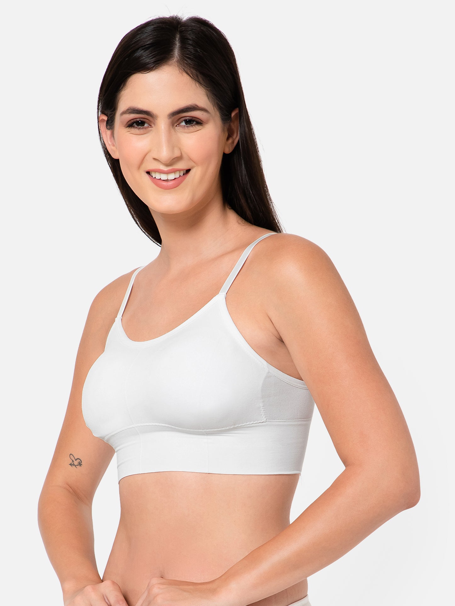 Midnight Comfort Seamless White Bralette