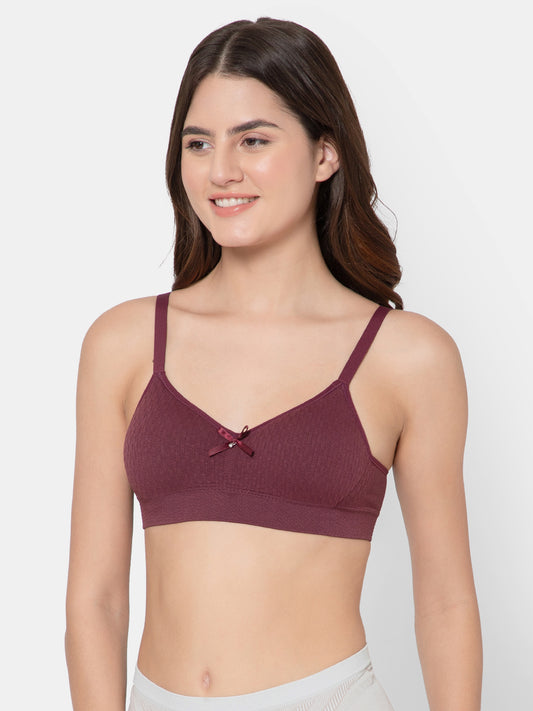 Everyday Comfort Non-Wired Maroon Bra