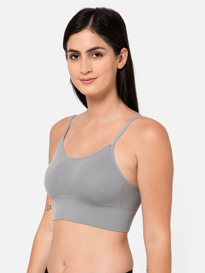 Midnight Comfort Seamless Grey Bralette