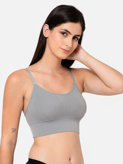 Midnight Comfort Seamless Grey Bralette