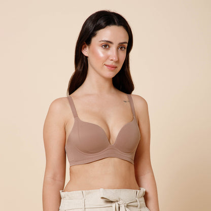 Seamless Push-Up Bra with Seamless Support & Aura Plunge Bra – Sculpted Comfort, Effortless Elegance