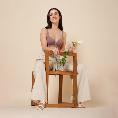 Seamless Push-Up Bra with Seamless Support & Aura Plunge Bra – Sculpted Comfort, Effortless Elegance