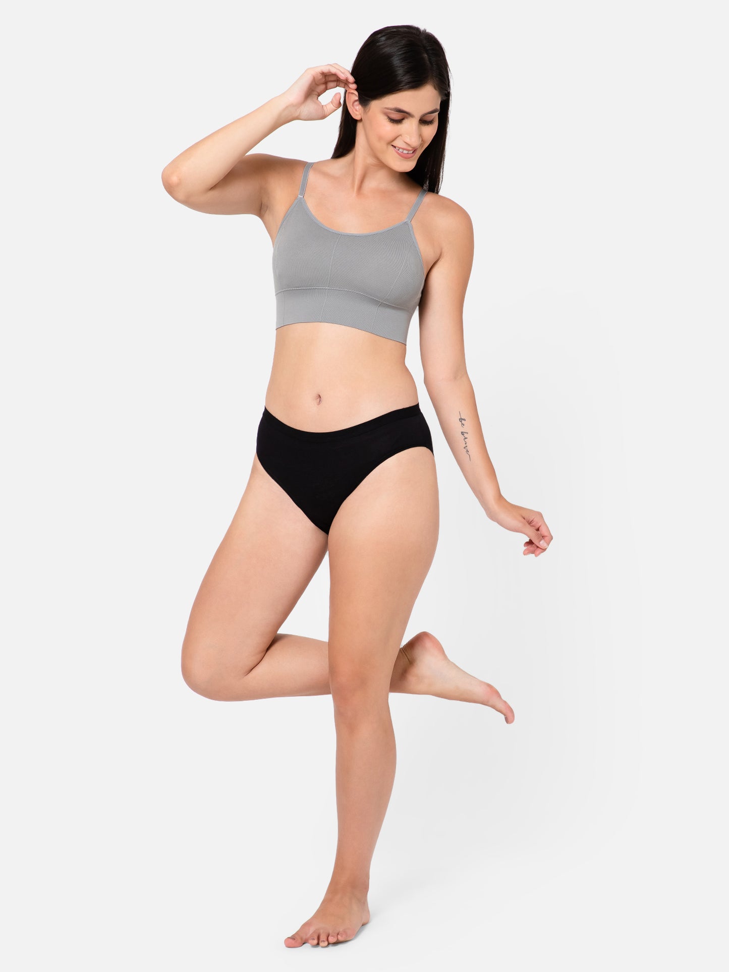 Midnight Comfort Seamless Grey Bralette