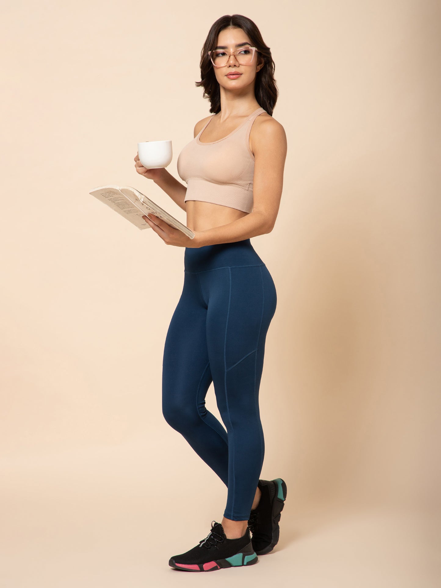 Seamless Skin Racerback Sports Bra with Front Support
