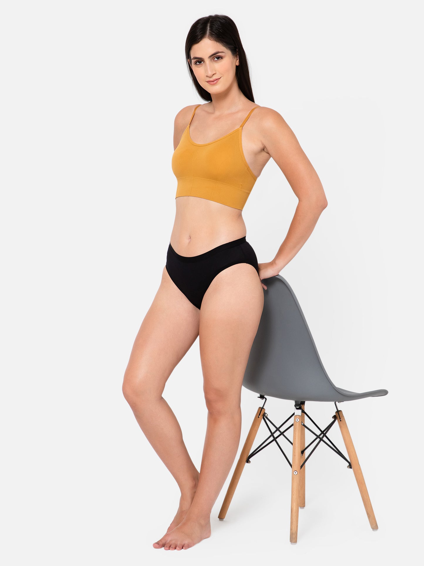 Midnight Comfort Seamless Yellow Bralette