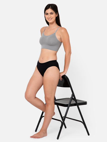 Midnight Comfort Seamless Grey Bralette